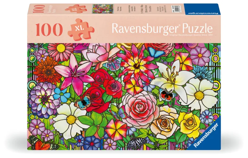 Wellness & Puzzle - Buntglasblumen