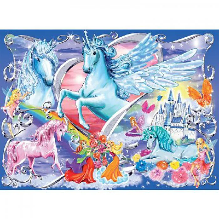Puzzle 100 Teile XXL - Die schönsten Einhörner