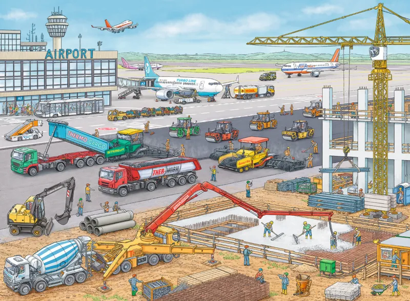 Baustelle am Flughafen