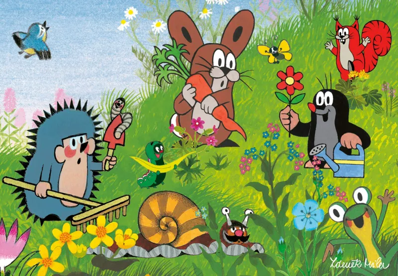 2 Puzzles - Gartenparty mit Freunden