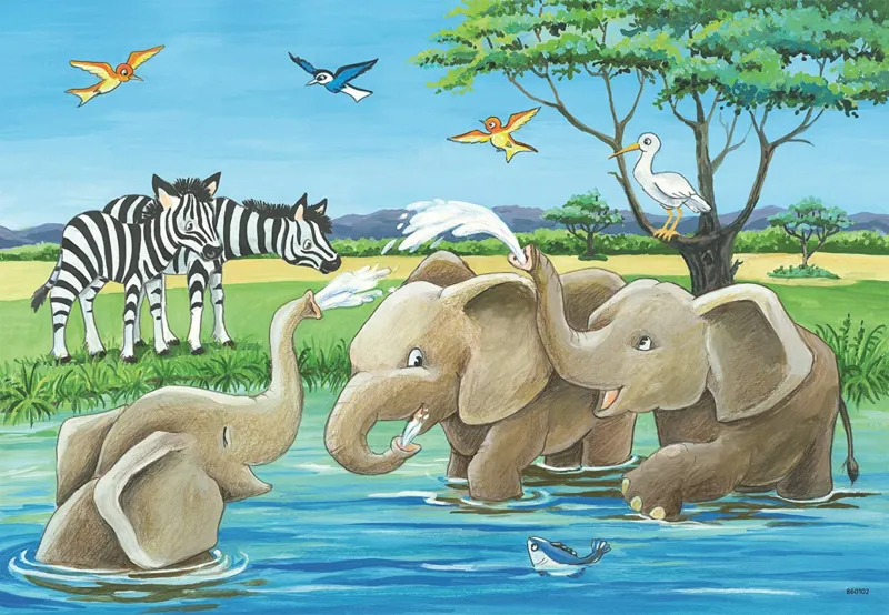 2 Puzzles - Tierkinder aus Aller Welt