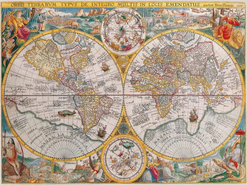 Weltkarte 1594