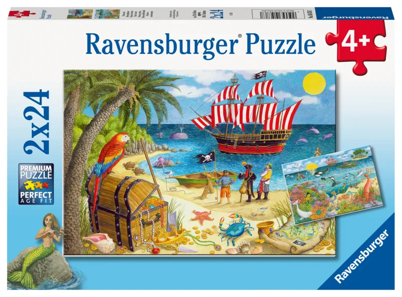 2 Puzzles - Piraten und Meerjungfrauen