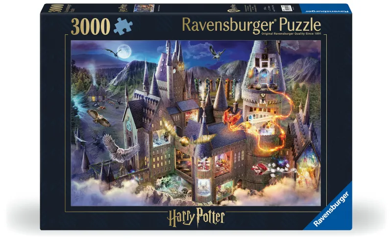Blick auf das Schloss Hogwarts / Harry Potter