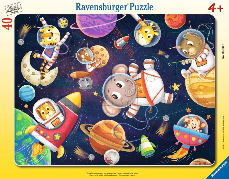 Rahmenpuzzle - Tierische Astronauten