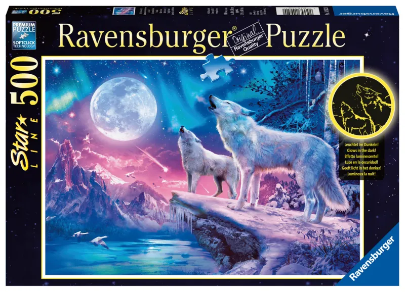 Wolf im Mondlicht - Glow in the Dark