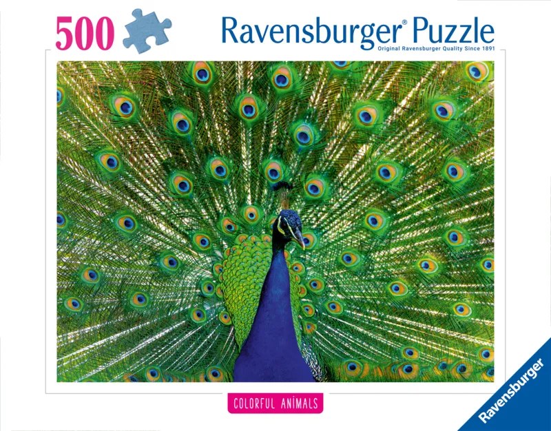 Peacock - Highlight Puzzle - Bunte Tiere
