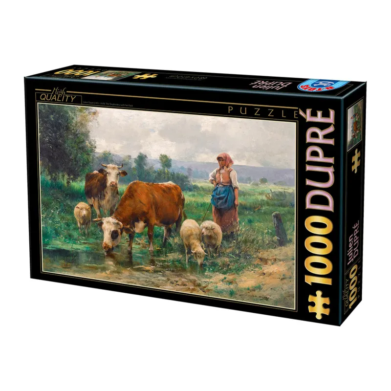 Julien Dupré: A Shepherdess with her Flock