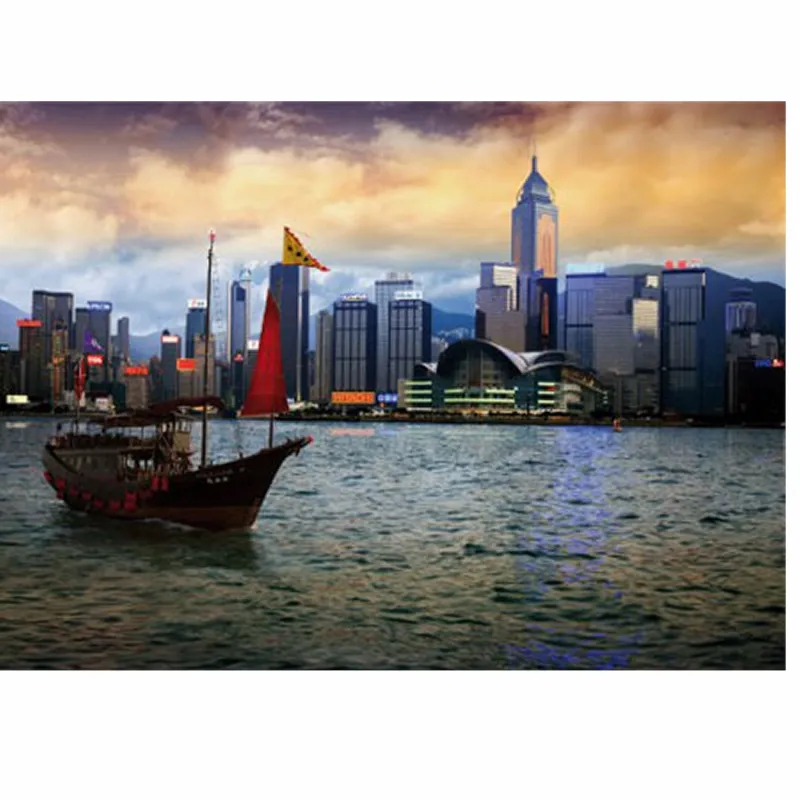 Bei Nacht - Bucht von Hongkong