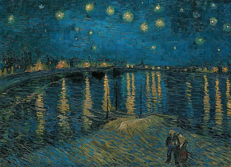 Van Gogh Vincent: Sternennacht über der Rhone