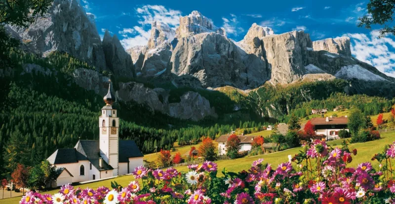 Die Sellagruppe in den Dolomiten