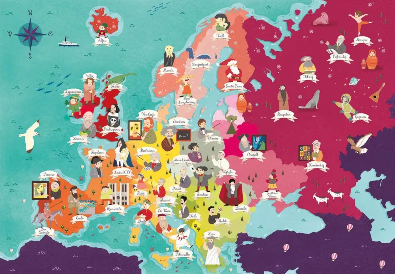 Exploring Maps : Europe - Monuments + People