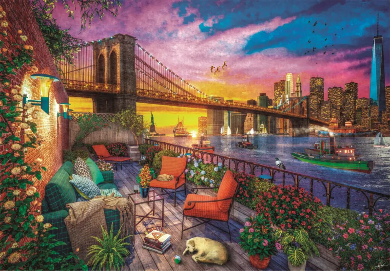 Manhattan Balkon Sonnenuntergang
