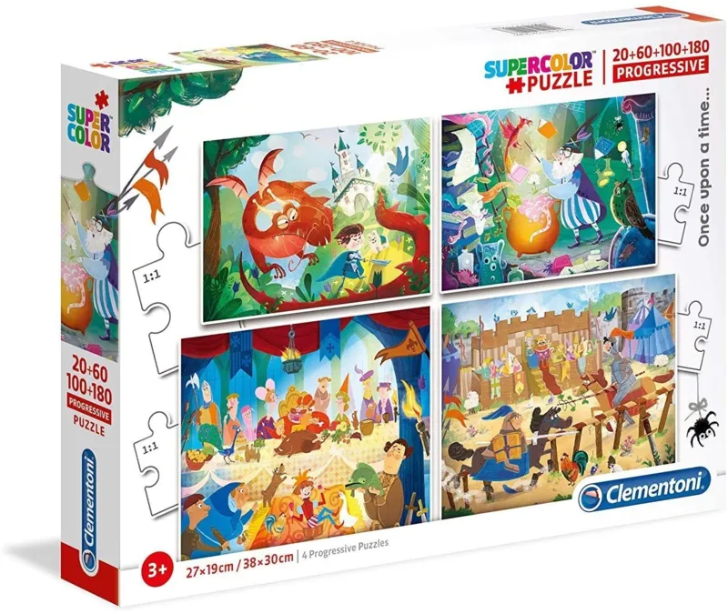 Es war einmal - 4 Progressive Puzzles (20/60/100/180 Teile)
