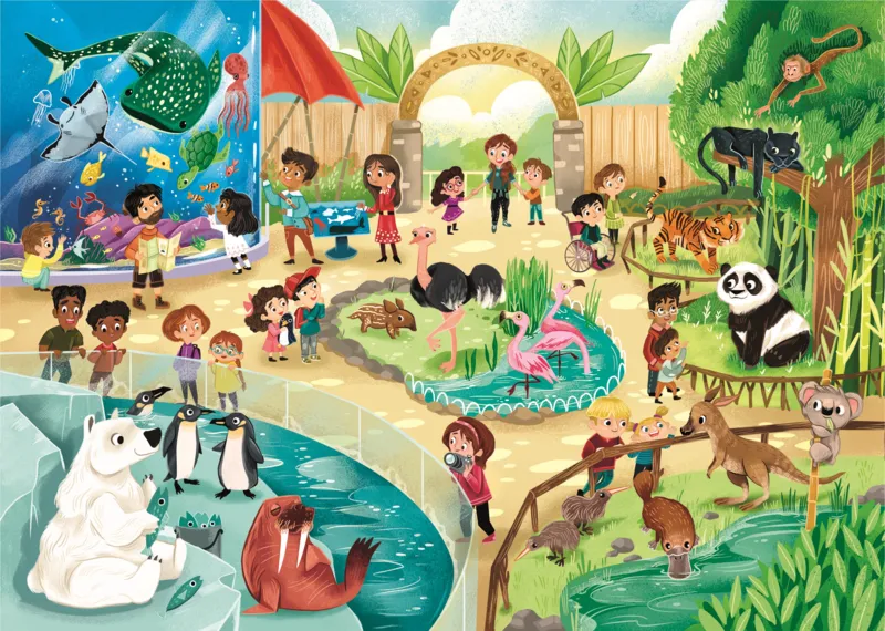 2 puzzles - Zoo - 2x60 Teile