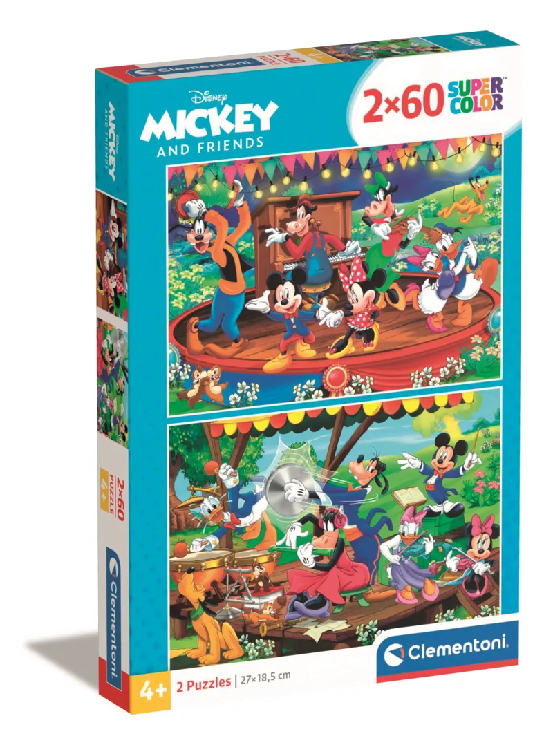 2 Puzzles - Mickey and Friends - 2x60 Teile