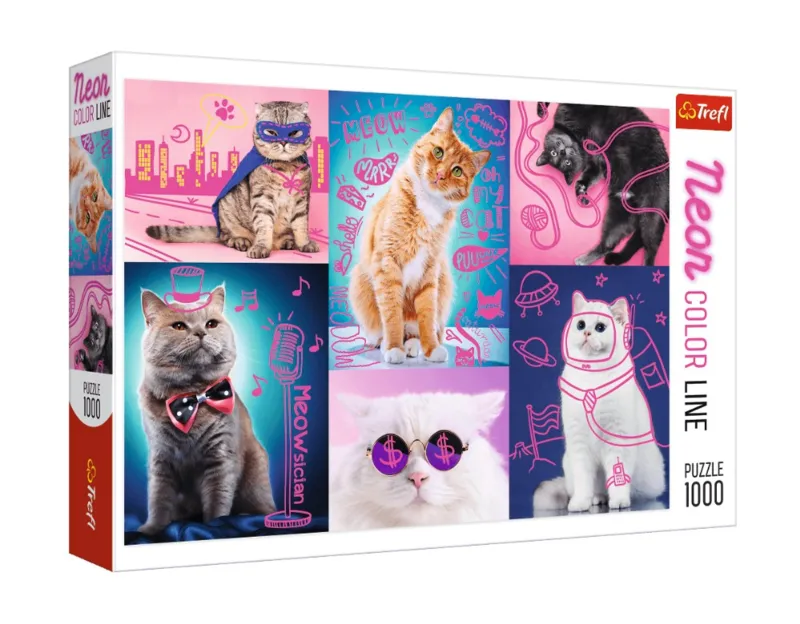 Neon Color Line - Cats