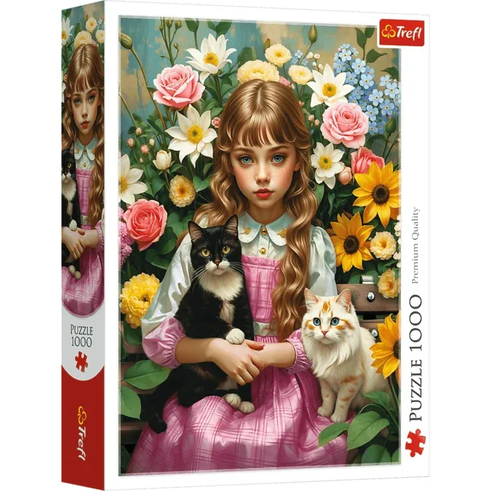 Das Mädchen mit den Katzen