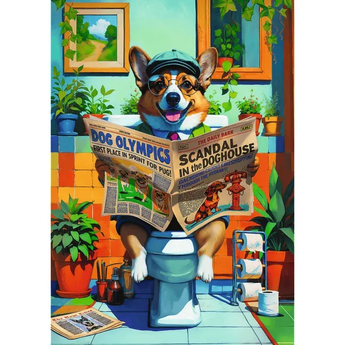 Pets & People Stuff - Corgi auf dem stillen Örtchen