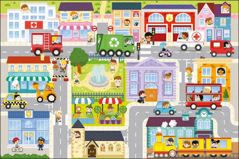 Riesen-Bodenpuzzle - In the Small Town