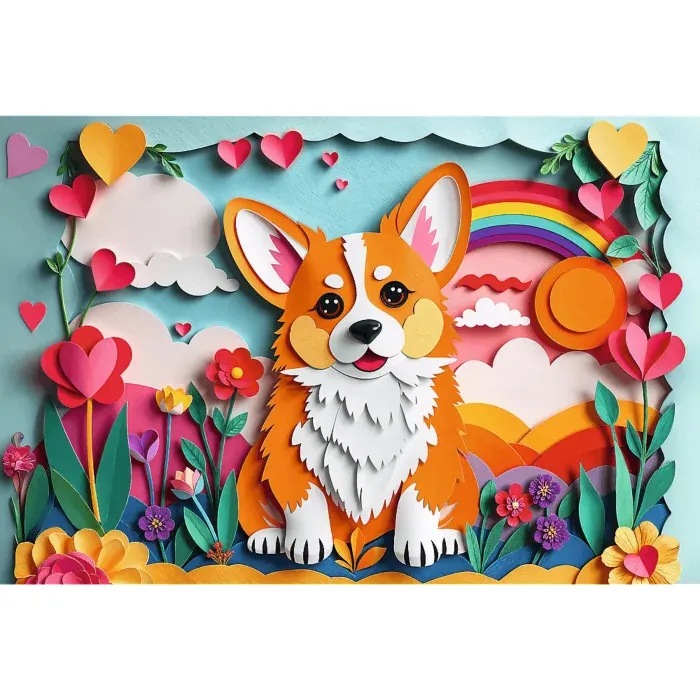 40 Jahre Trefl - Paper Art - Kleiner Hund