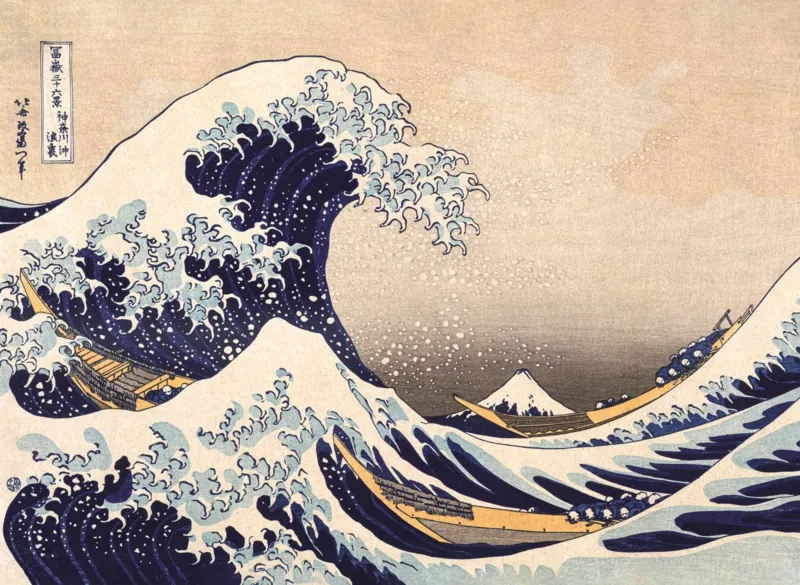 XXL Teile - Holzpuzzle - Die Große Welle Vor Kanagawa - Hokusai Katsushika