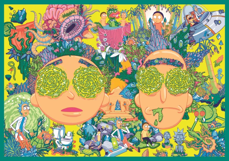 4 Puzzles - Die verdrehte Welt von Rick and Morty