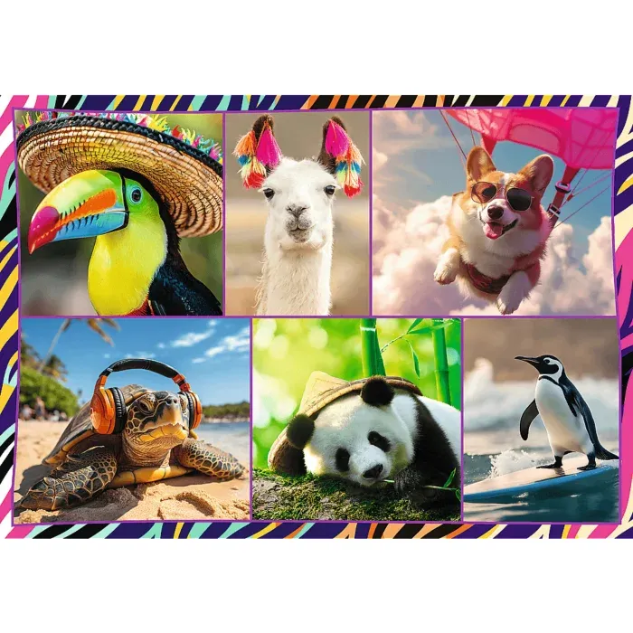 4 Puzzles - Lustige Tiere