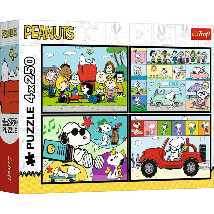 4 Puzzles - Peanuts auf Abenteuer
