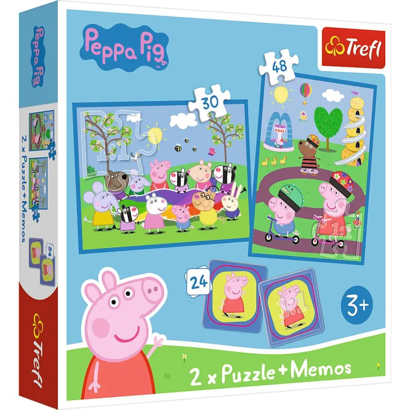 2 Puzzles - Glückliche Momente mit Peppa Pig