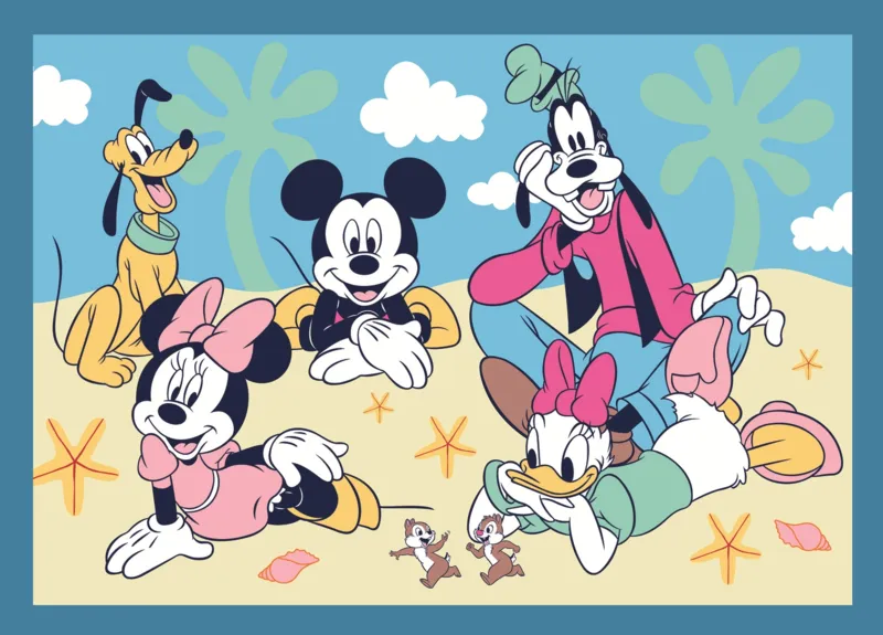 4 Puzzles - Lustige Ereignisse von Mickey Mouse