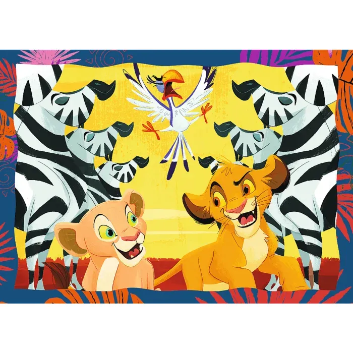 4 Puzzles - Mutiger König der Löwen
