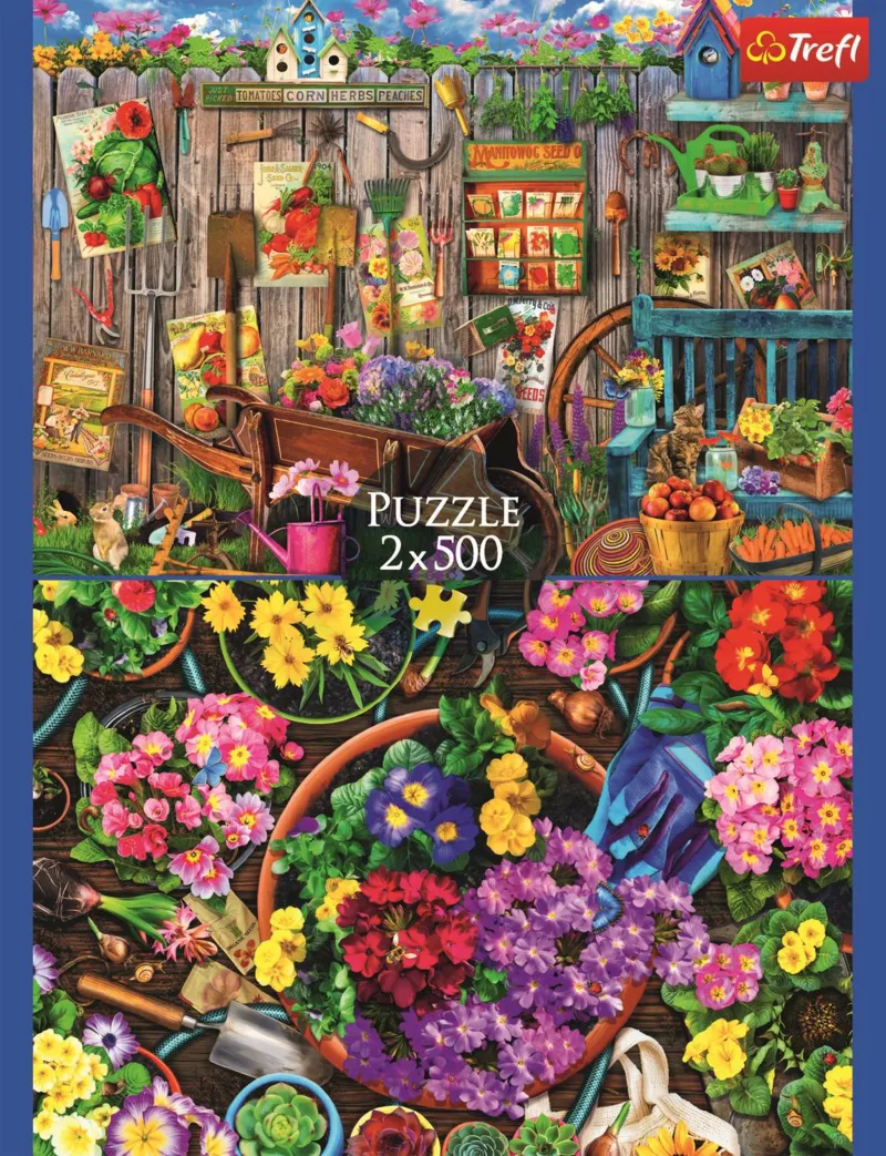 2 Puzzles - Arbeiten Im Garten
