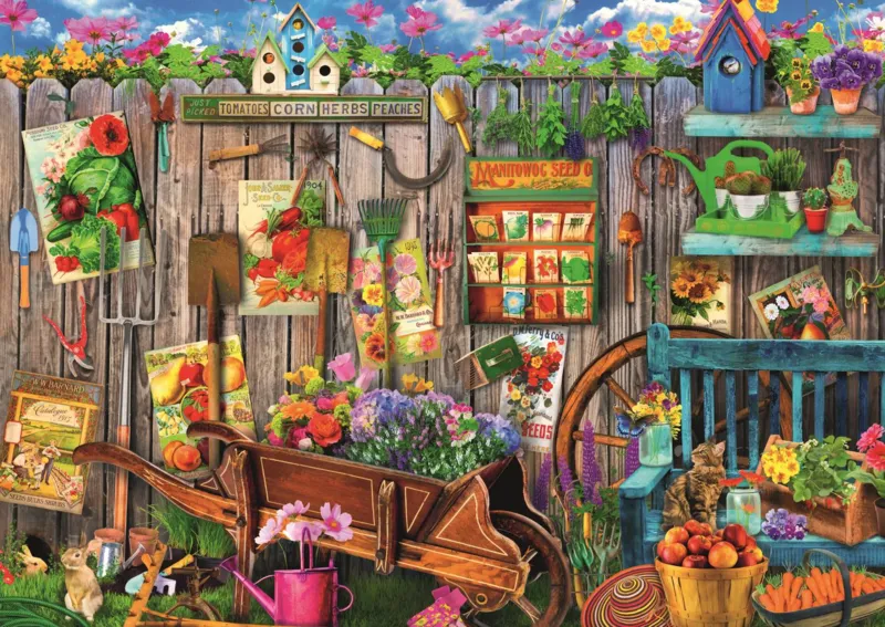 2 Puzzles - Arbeiten Im Garten