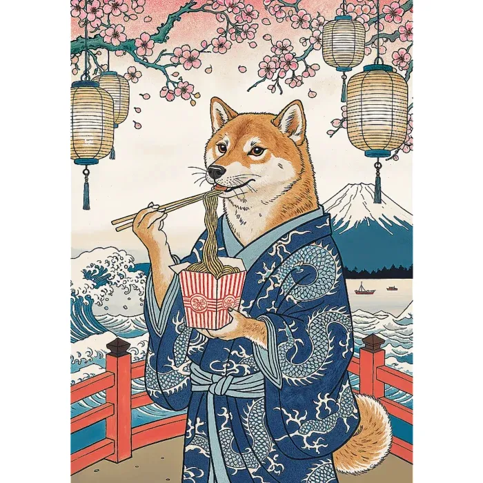 Pets as Art - Shiba Ramen-Meditation