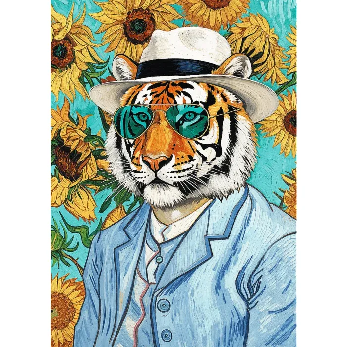 Pets as Art - Herr Tiger und die Sonnenblumen