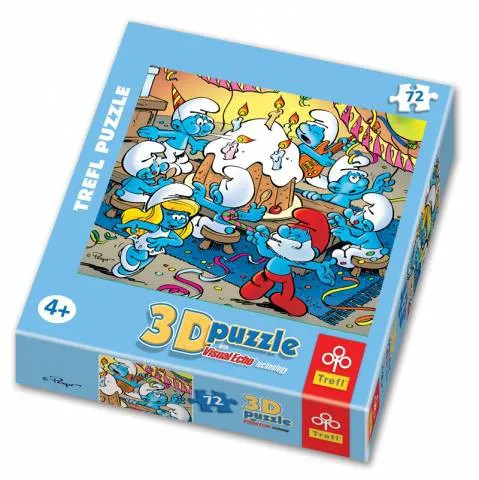 3D Effekt - Die Schlümpfe feiern Geburtstag