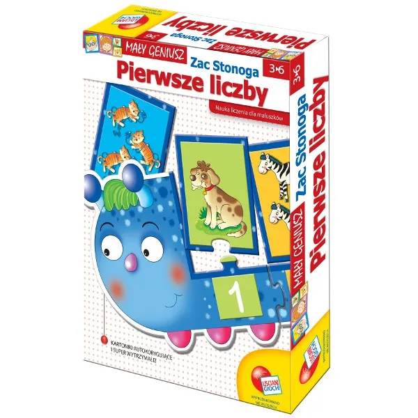Pädagogische Puzzle - Mit der Raupe lernen zu zählen (Anweisungen im Polnisch)