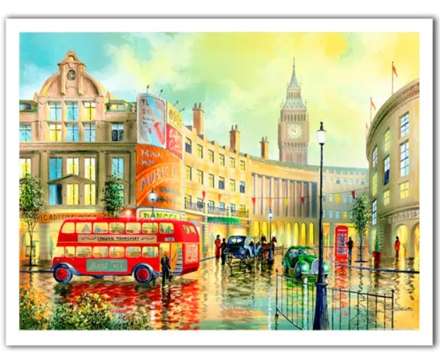 Puzzle aus Kunststoff - Ken Shotwell - Morning in London