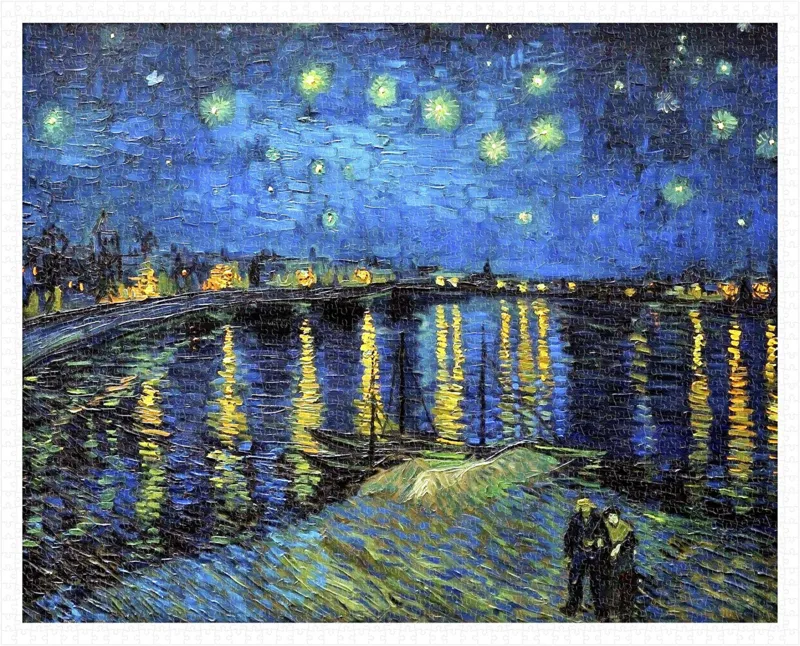 Puzzle aus Kunststoff - Vincent Van Gogh - Starry Night Over The Rhone, 1888