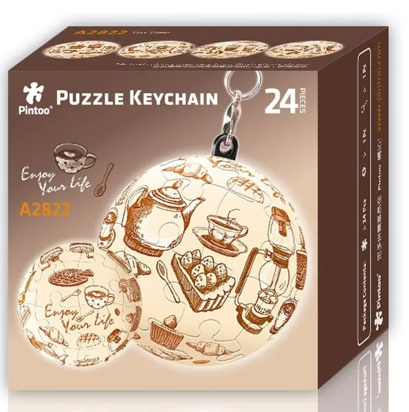 Schlüsselanhänger 3D Puzzle - Tea Time