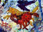 Sally Rich - Wolves in a Blue Wood