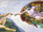 Panoramapuzzle - Museum Series - Die Erschaffung Adams, Michelangelo, 1511