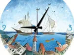 Puzzle Uhr - Aqua Stadt