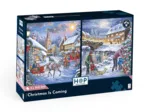 2 Puzzles - XXL Teile - Christmas Is Coming