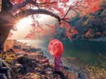 Sunrise in Katsura River, Japan