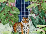 Tiger im Gewächshaus