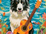 Collie, Gitarre und Meer