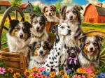 Happy Dogs In The Countryside
