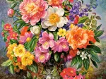 Juni Blumen im Glanz